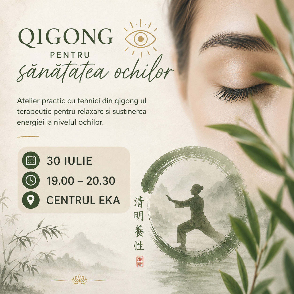 Atelier Qigong pentru sănătatea ochilor